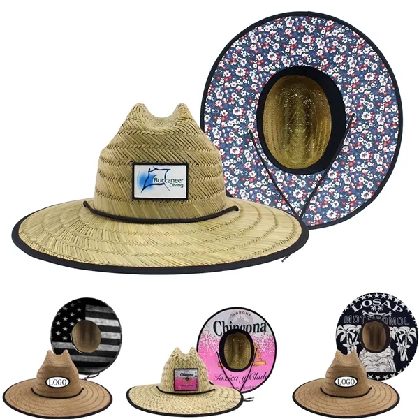 Wide Brim Lifeguard Beach Sun Straw Hat