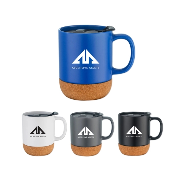 12 Oz. Mug with Cork Base and Lid