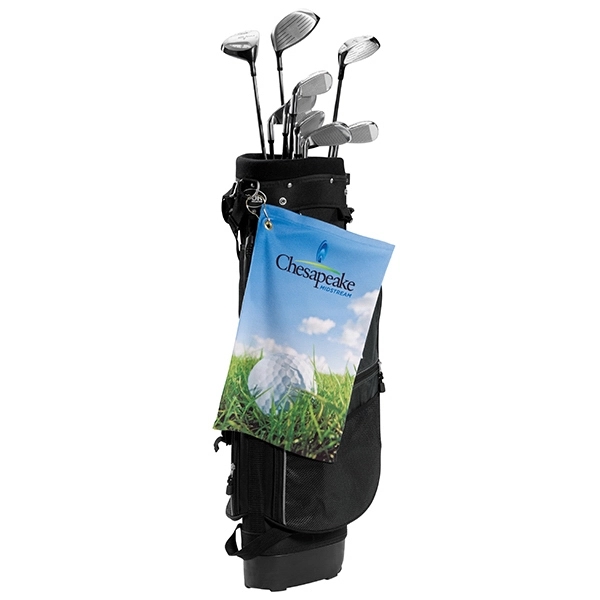 Microfiber Velour Golf Towel (Upper Left Hook & Grommet)