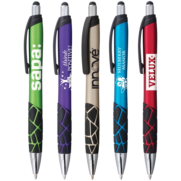 Mosaic Metallic Stylus Click Action Pen